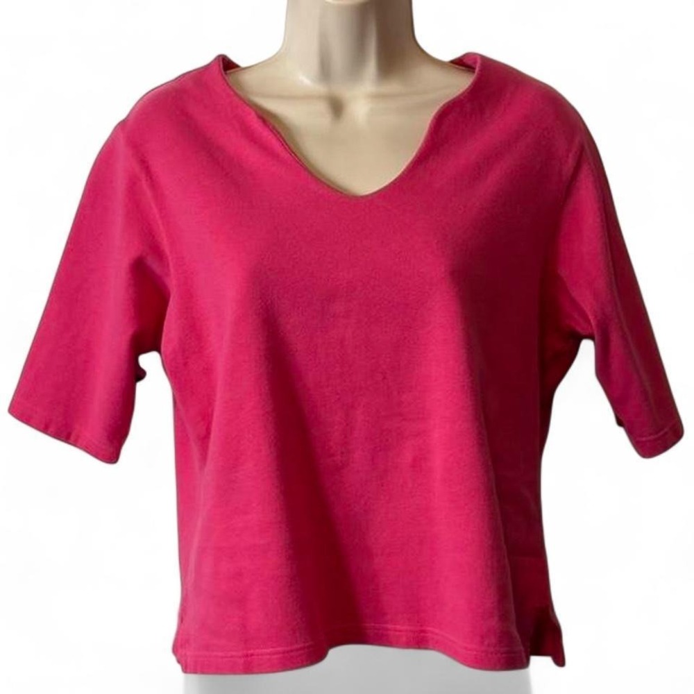 Vintage 90s Karen Scott‎ Pink Tee, Women's Size L